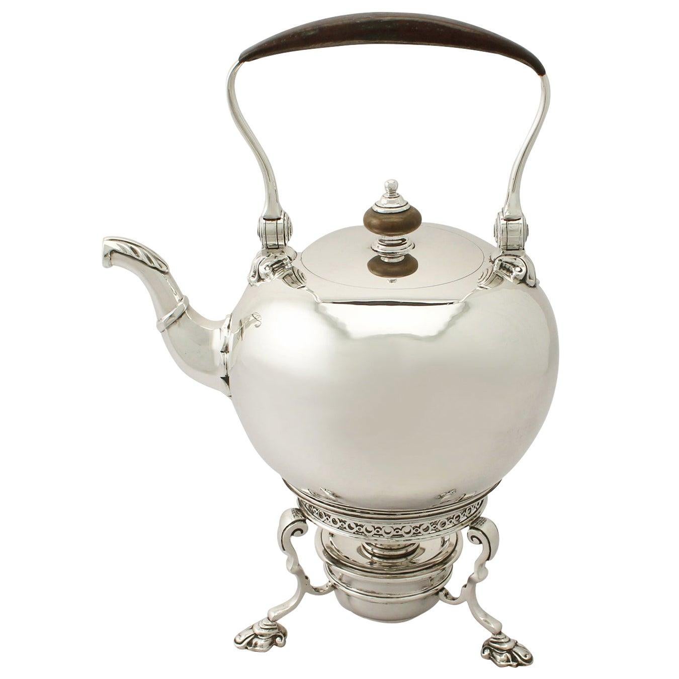 Antique George I Style Sterling Silver Spirit Kettle