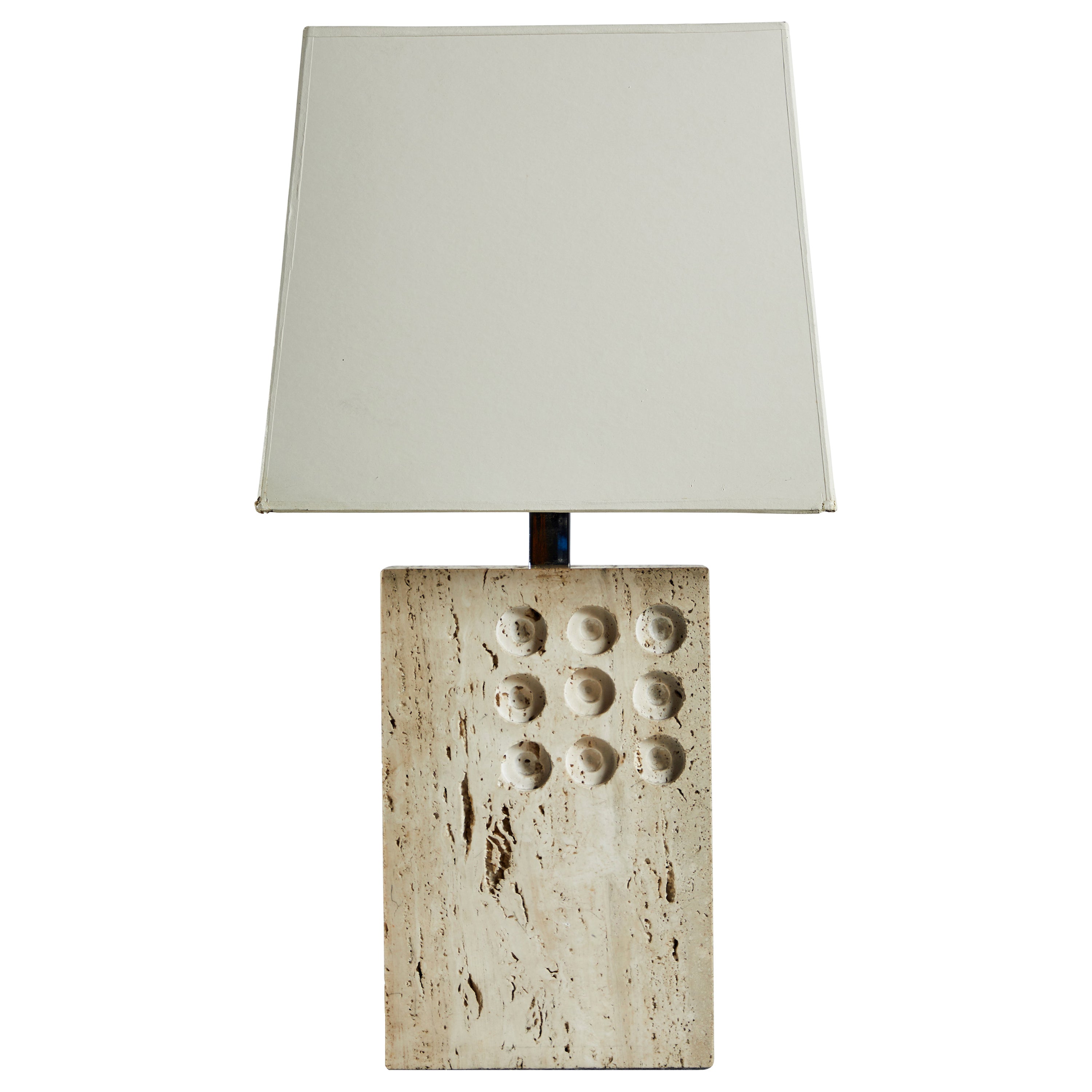 Travertine Table Lamp by Nucleo Sormani at 1stDibs