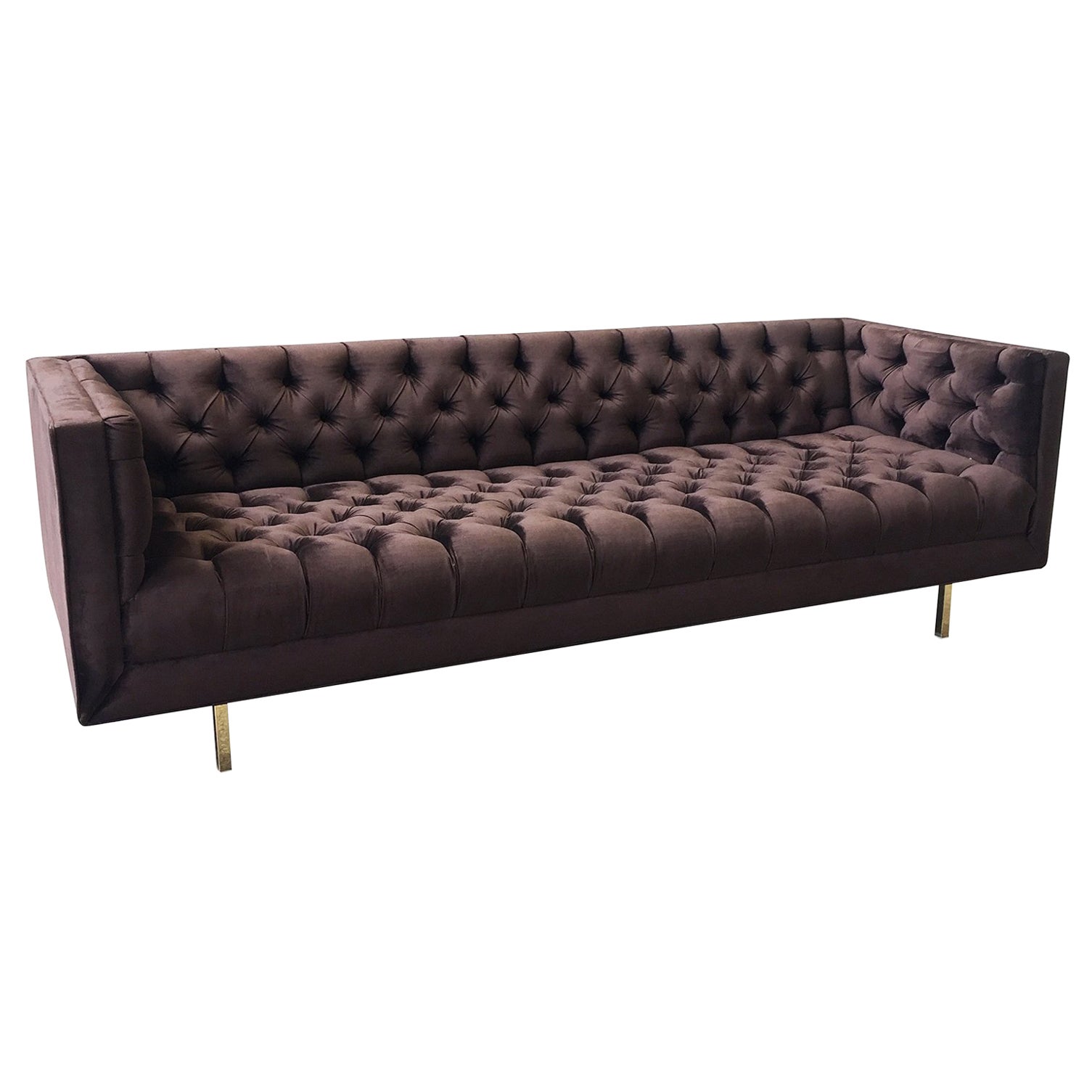 Early 20th Century Victorian Era Tufted Leather Chesterfield Sofa For