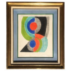 Sonia Delaunay Atemberaubende Original kubistische Kunst Komposition