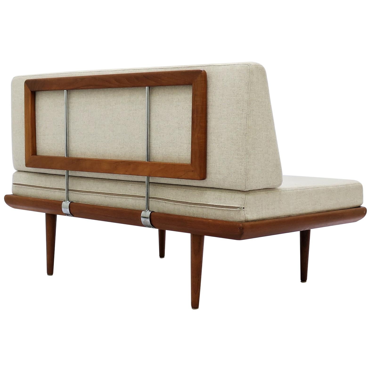 Hvidt & Molgaard Teakwood Two-Seat Sofa Model "Minerva" for France & Son, 1960