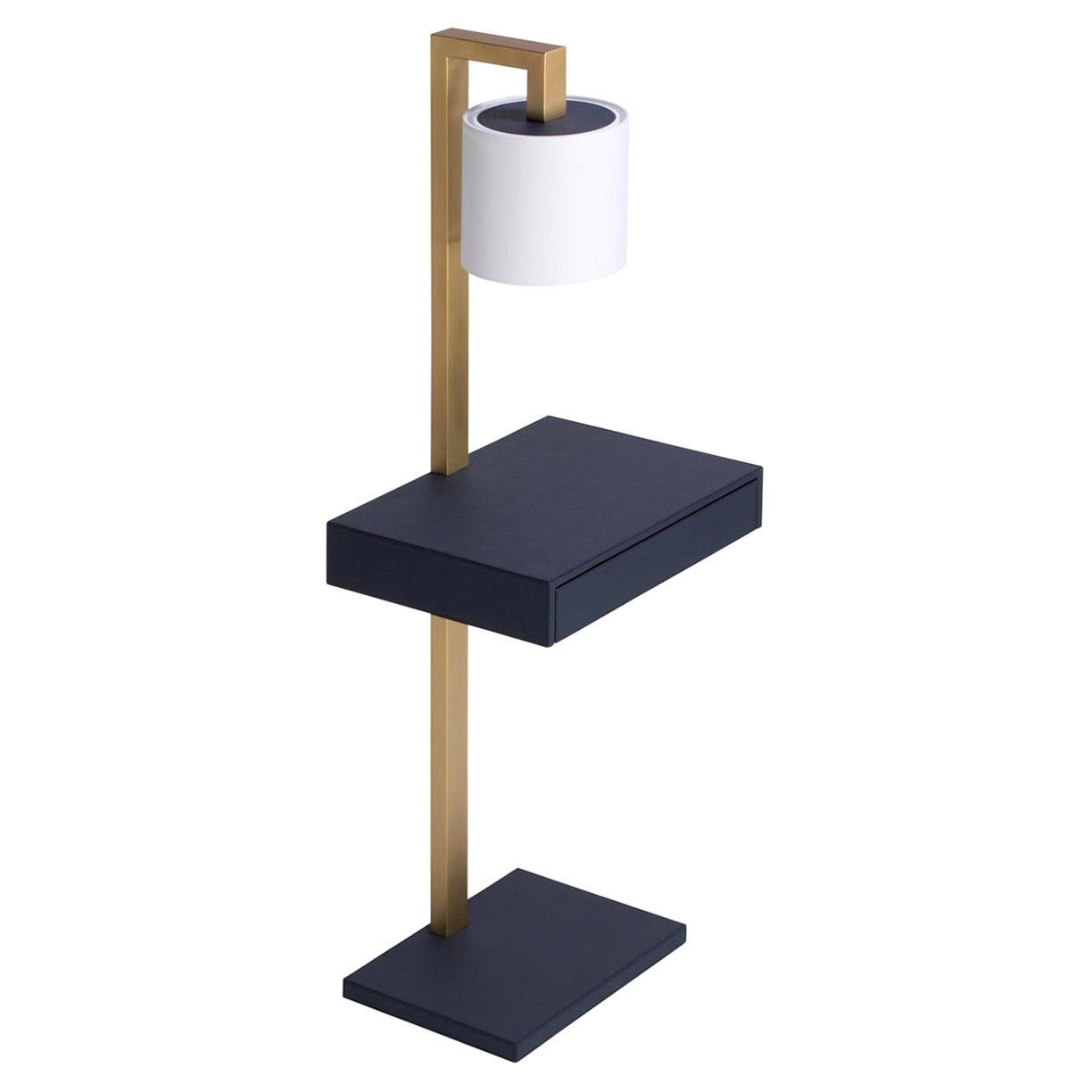 Ernesto Side Table with Lamp For Sale