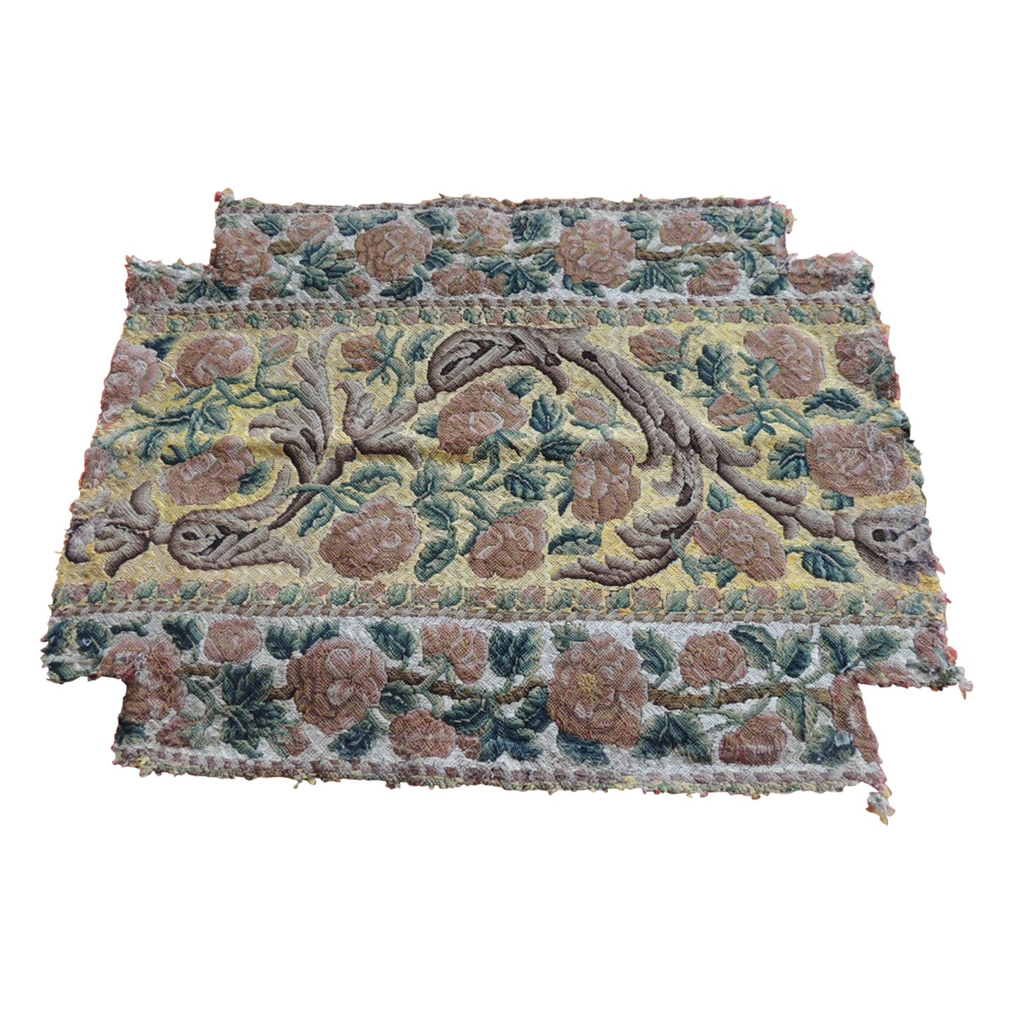 Large Antique English Needlework Tapestry Wall Hanging For Sale at 1stDibs