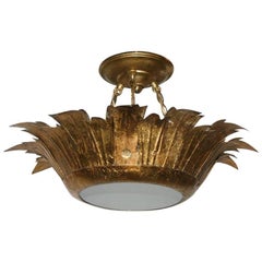Gilt Metal Sunburst Light Fixture Gilt Metal Sunburst Light Fixture