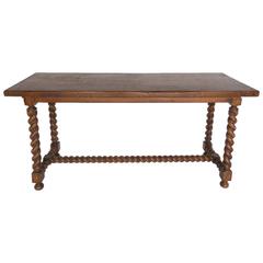 Custom Mahogany Wood Barley Twist Console 6