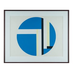 Retro Ilya Bolotowsky Geometric Signed, Editioned Silkscreen Print, Series 2