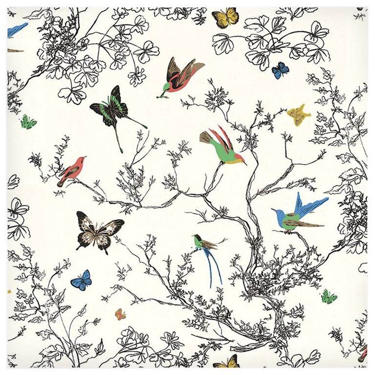 Schumacher Vintage Chinoiserie Wallpaper "Peace and Nobility,” Hand