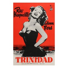 Rita Hayworth „Affair in Trinidad“, Original-Vintage-Filmplakat, finnisch, 1952