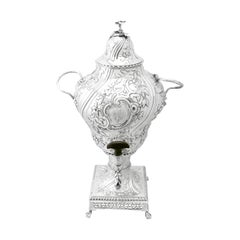 Samovar ancien de style Régence en argent sterling