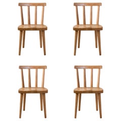 Axel-Einar Hjorth A Set of 4 Swedish Solid Pine Utö Chairs 