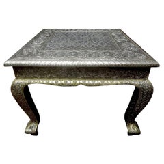 Retro Anglo-Indian Metal Clad Table