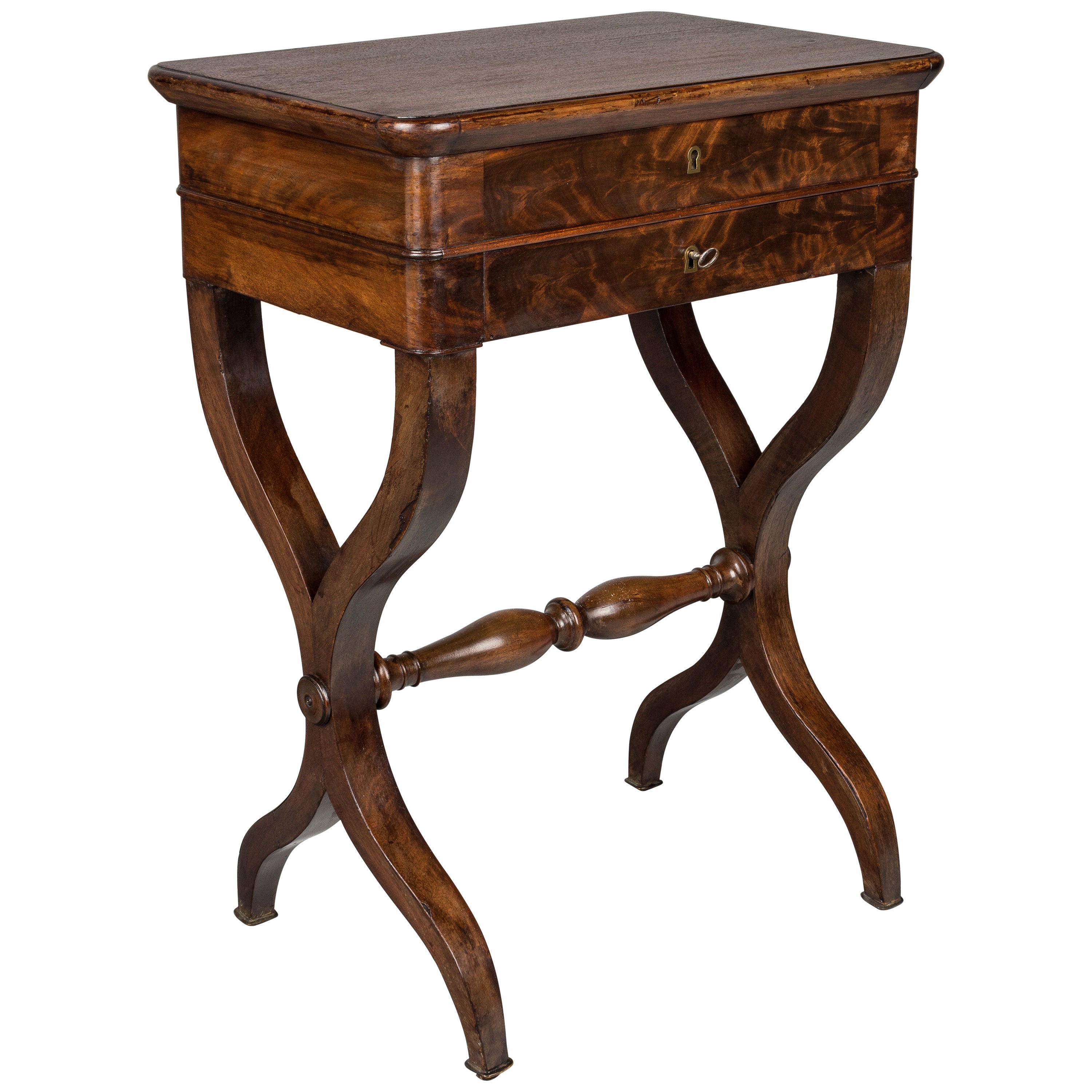 19th Century French Empire Style Travailleuse Or Side Table