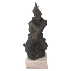 Montierte figurale Bronzeskulptur von Elias Lifshitz