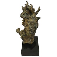 Vintage Javier Marin Impressive Figurative Bronze Sculpture (Signed)