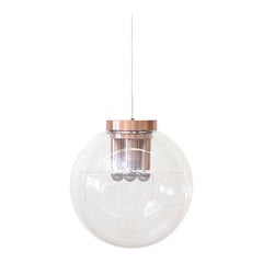 Grande lampe RAAK en verre soufflé à la main avec quincaillerie aux tons cuivrés