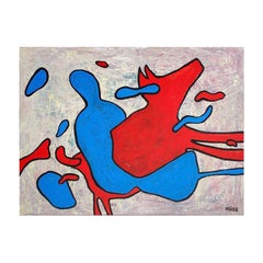"Lei è mia" Pittura astratta minimalista su tela originale di miiss
