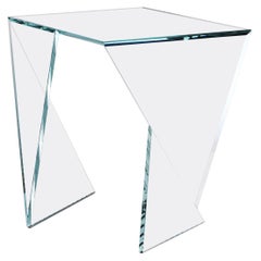 Side Table End Table Glass Crystal Limited Edition Contemporary Italian Design