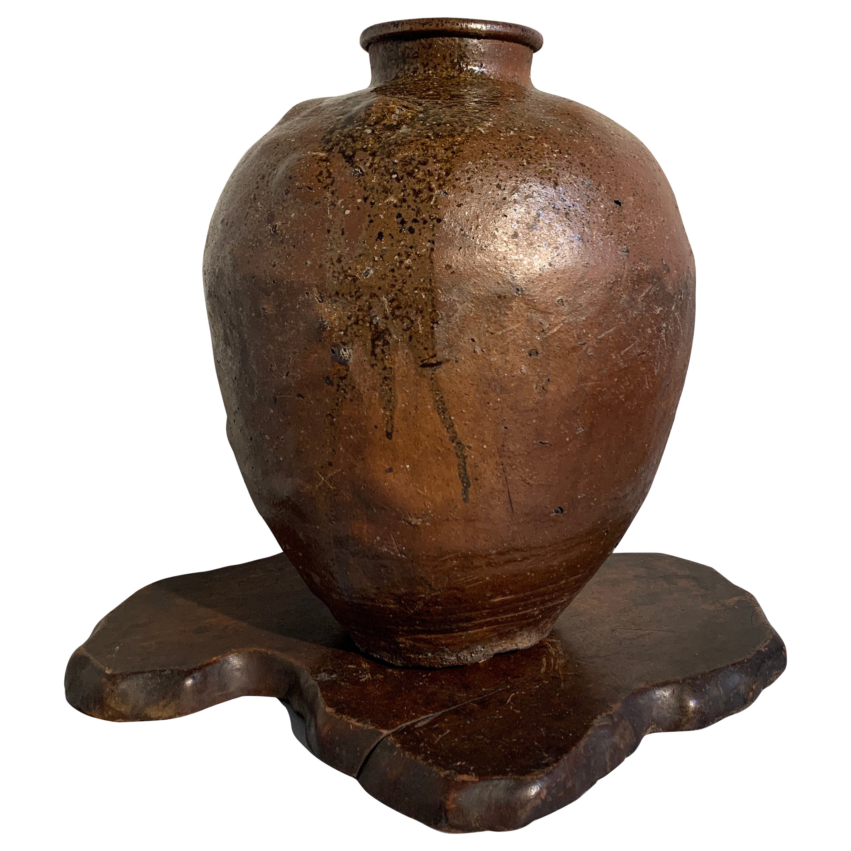 1700s1860s Japanese Pottery Jar Tsubo Ceramic Edo Period Vase at 1stDibs