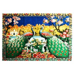 Tapestry Wall Decoration Chinoiserie Style, Carpet, Spain, 1970s