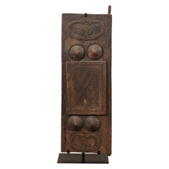 Carved Wood Tribal Panel from Timor Island, Indonesia, Early 20th C