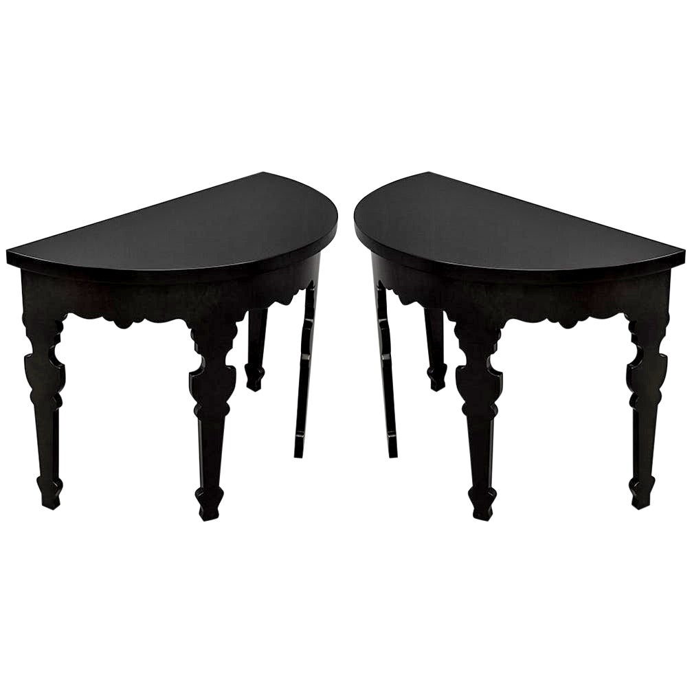 French Half Round Console Table at 1stDibs