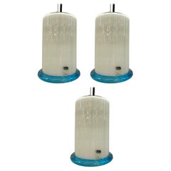 Vintage Set of 3 Murano Glass Pendant Lights by I3 Lighting Company