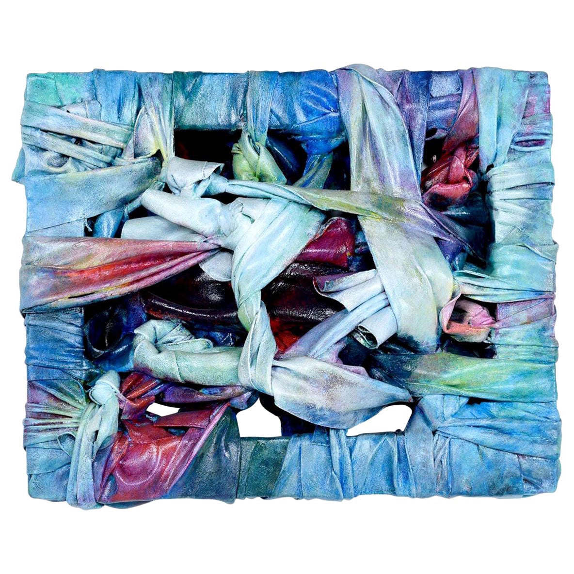 Robert Patrick Painted Acrylic over Vinyl Textile Fiber Art, 1991