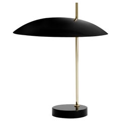 Pierre Disderot Model #1013 Table Lamp in Black & Brass for Disderot, France