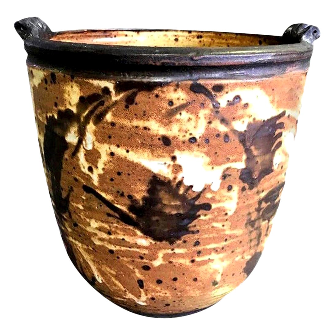 Otto and Vivika Heino Signed Monumental Ceramic Pottery Six Bird Head Bowl Pot