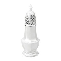 Goldsmiths & Silversmiths Co Antique Edwardian Sterling Silver Sugar Caster