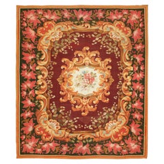 19th Century Handwoven Aubusson Rug, Floral Design, Finest Quality