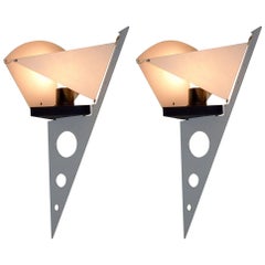 Three Wall Sconces by Steven Lombardi for Artemide Memphis Industrial