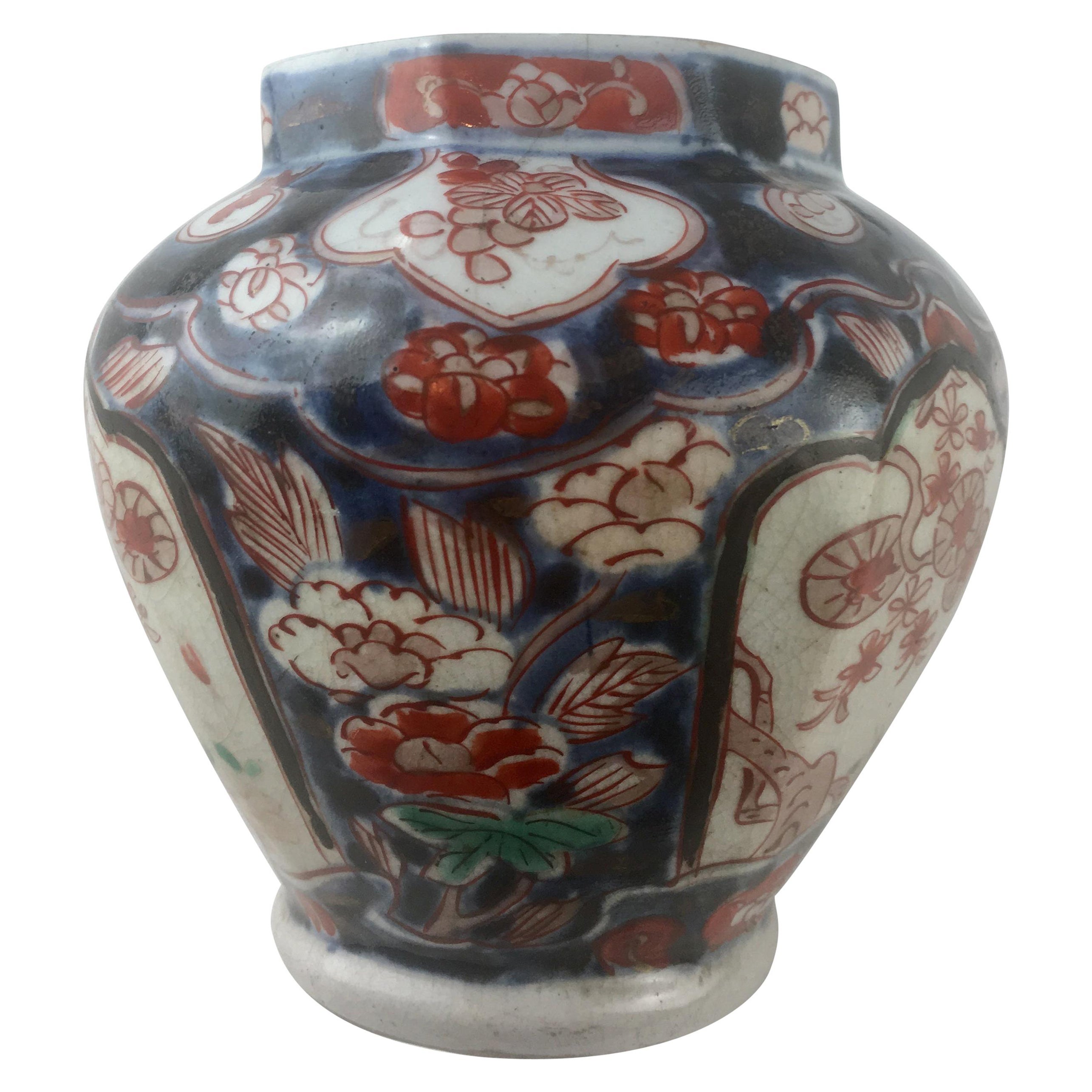 Antique Japanese Ko-Imari Vase, Genroku Era Style For Sale