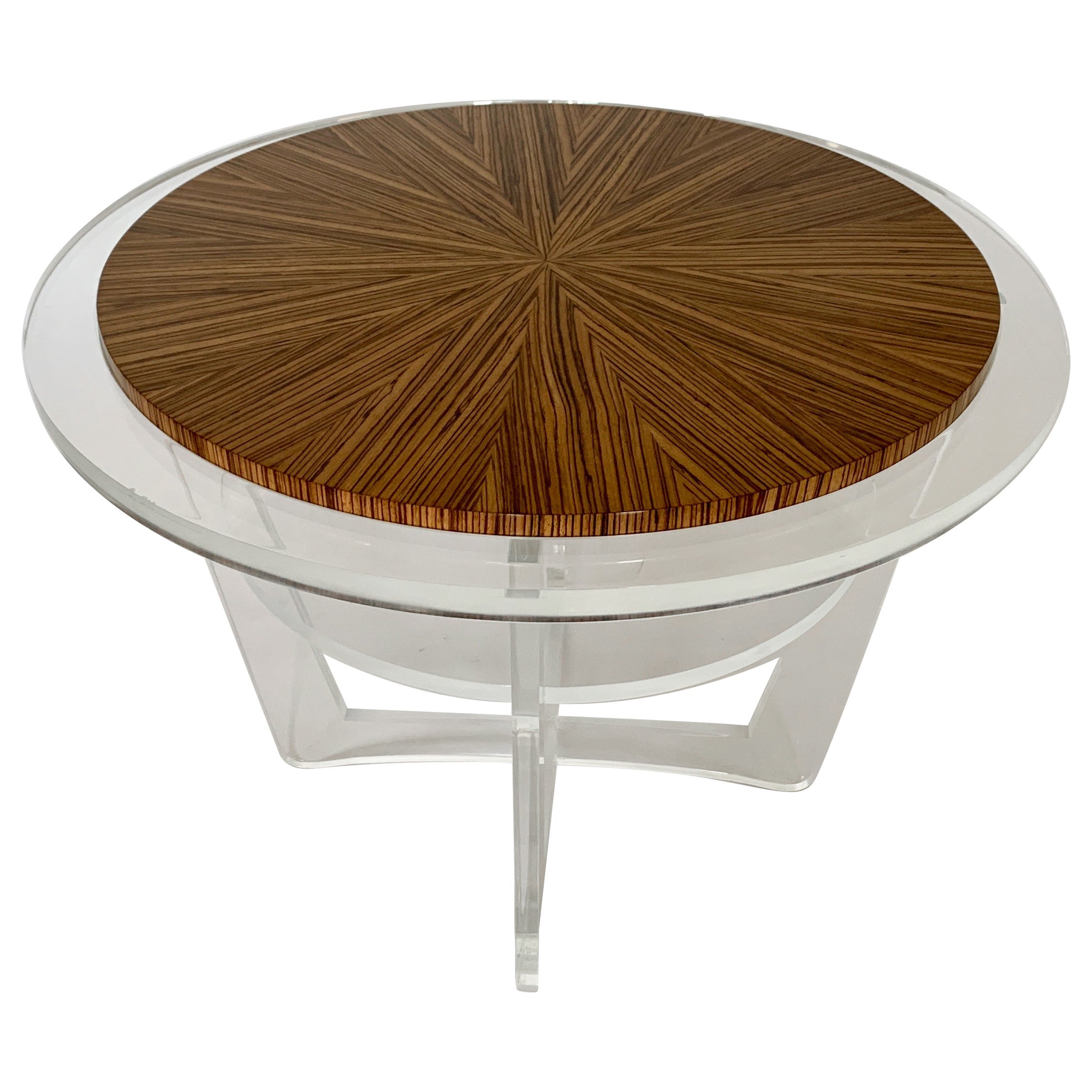 Linenfold Carved Oval White Lacquer Side Table, in Stock For Sale at