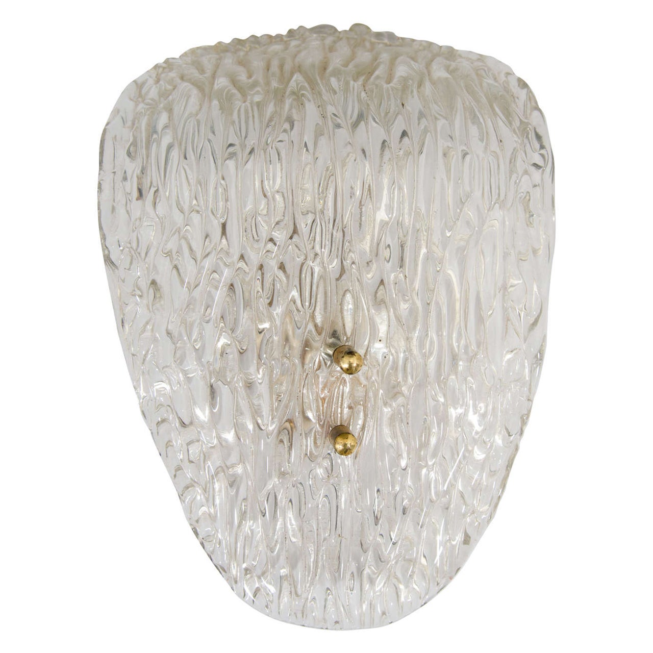 Scandinavian Modern Glass and Brass Wall Sconce by Carl Fagerlund for Orrefors