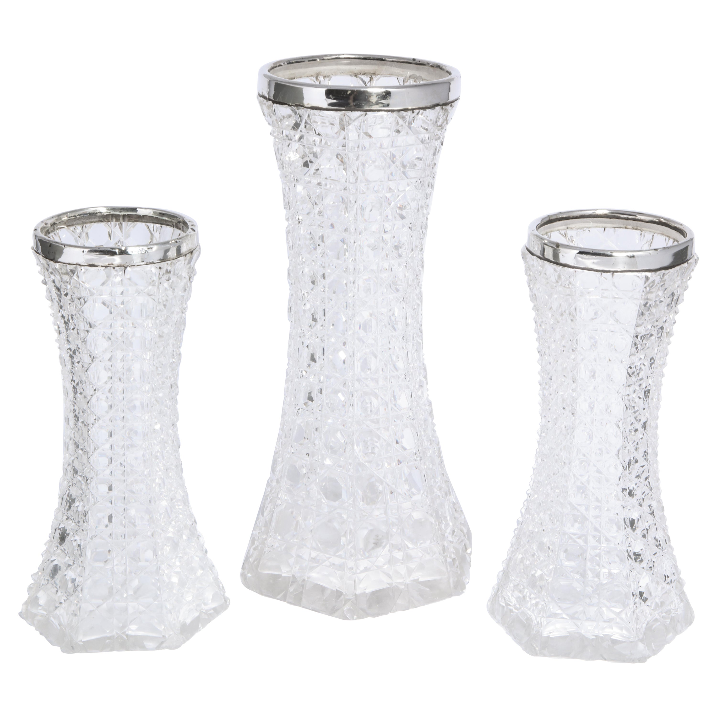 Large Continental SilverMounted Crystal Vase at 1stDibs