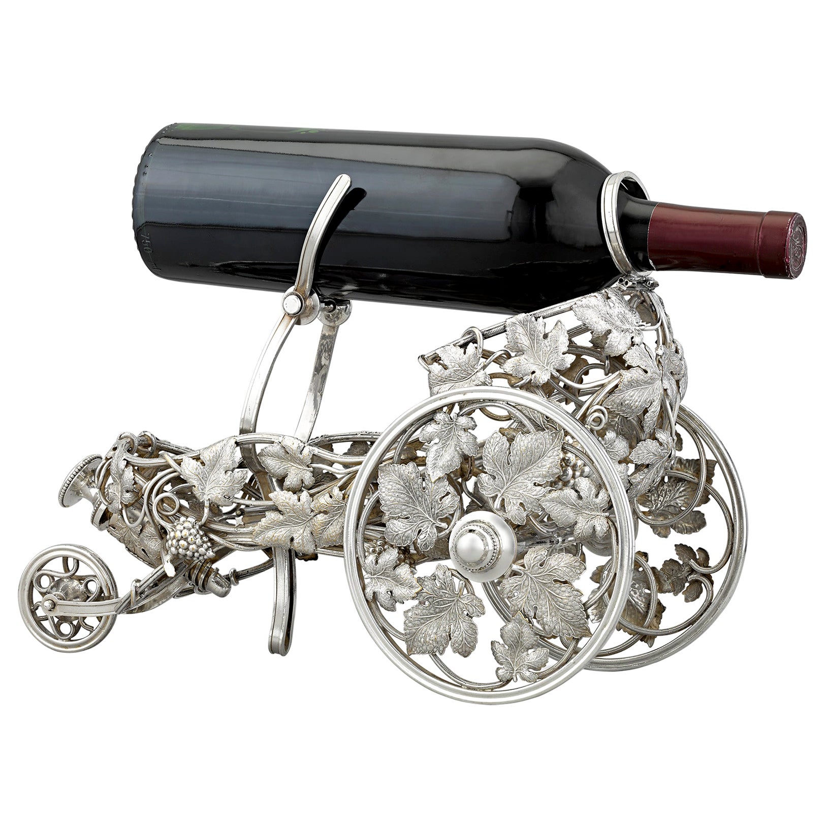 Christofle Barware Silver Plate Bottle Holder Wine Pourer Server For