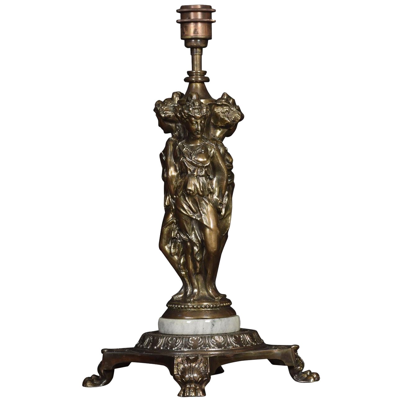 Lampe de table figurative Spelter