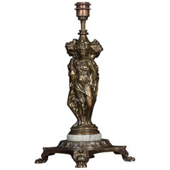 Antique Spelter Figural Table Lamp