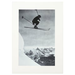 Vintage, Antique Alpine Ski Photograph, Der Sprung