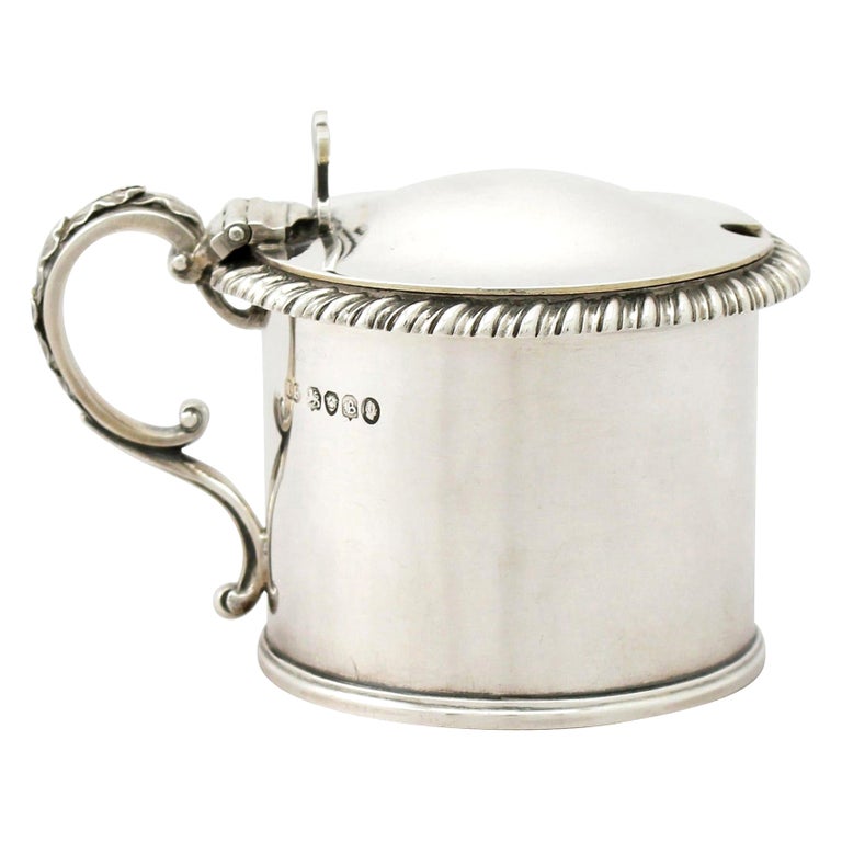 Antique William IV Sterling Silver Mustard Pot 1837 For Sale