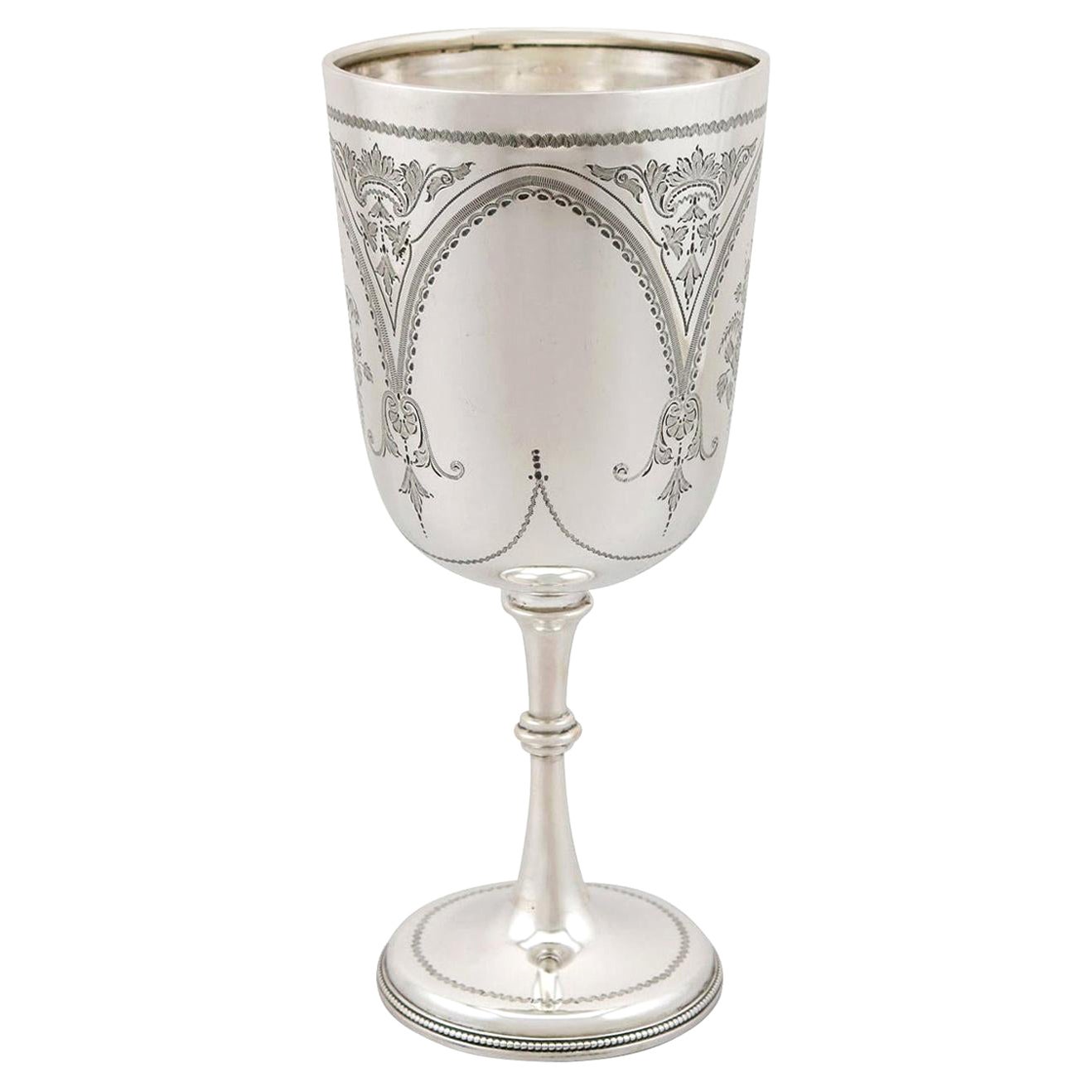Antique Victorian Sterling Silver Goblet, 1895