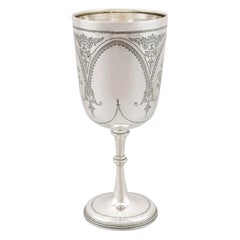 Antique Victorian 1895 Sterling Silver Goblet 