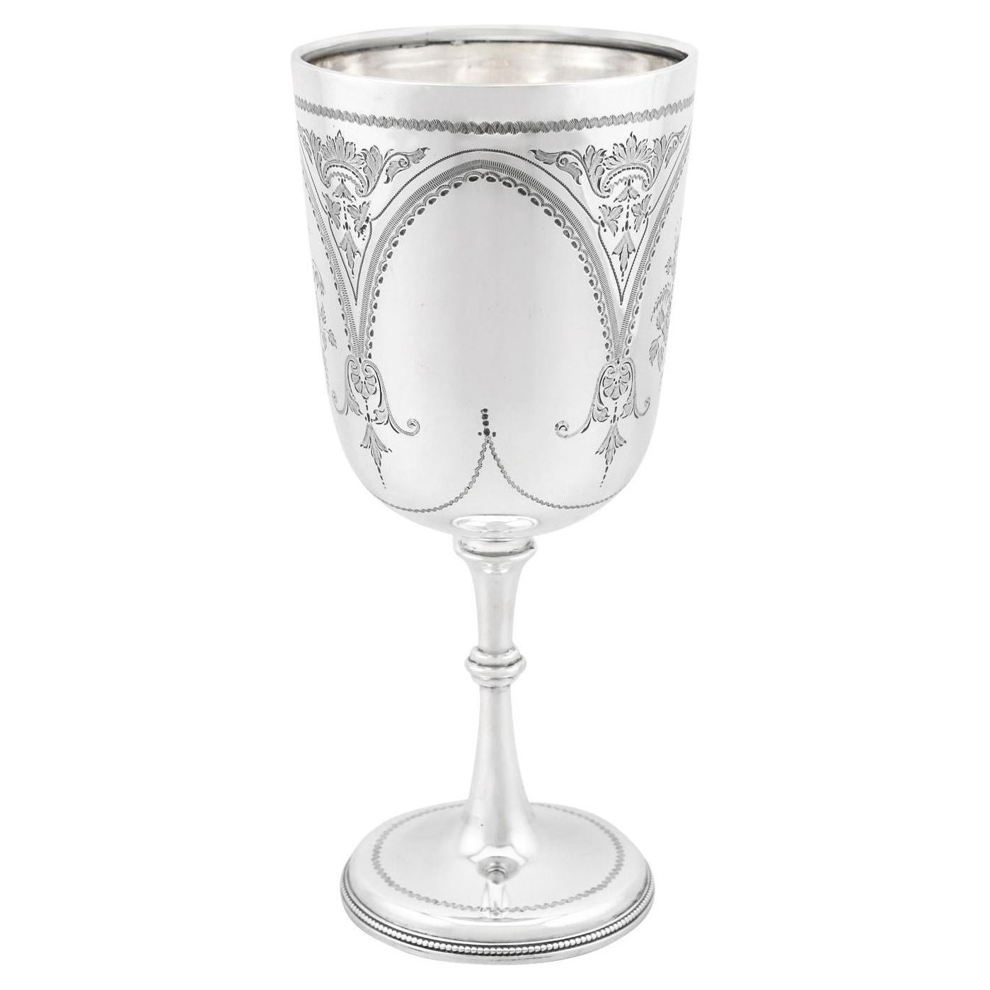 Viktorianische 1895 Sterling Silber Pokal im Angebot