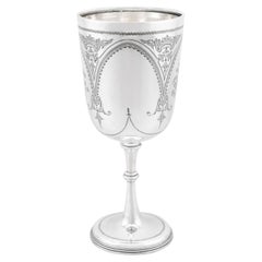 Antique Victorian 1895 Sterling Silver Goblet