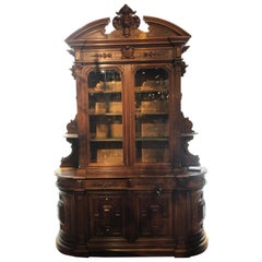 Majestic French Renaissance Style Cabinet in Walnut
