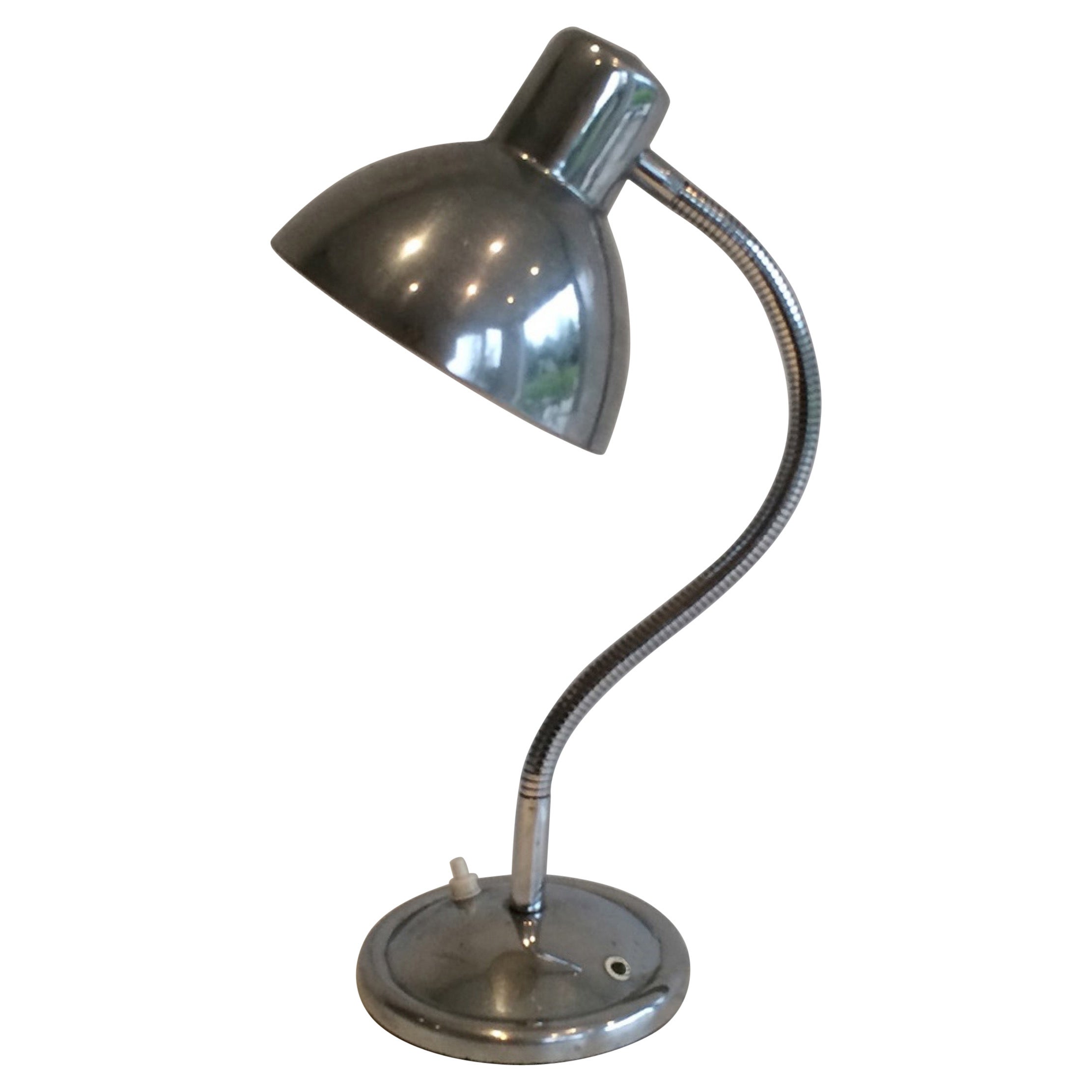 Swinging Chrome Lamp, Circa 1960 For Sale