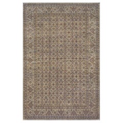 Contemporary Wool Hand-Woven Tabriz-Inspired Rug