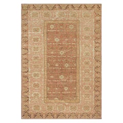 Contemporary Wool Hand-woven Floral Khotan-Style Rug