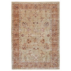 Contemporary Wool Hand-woven Agra-Inspired Rug